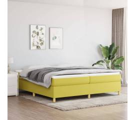 Cadru de pat box spring, verde, 200x200 cm, textil