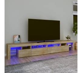Comodă tv cu lumini led, stejar sonoma, 280x36,5x40 cm