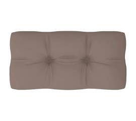 Pernă pentru canapea din paleți, gri taupe, 80 x 40 x 12 cm
