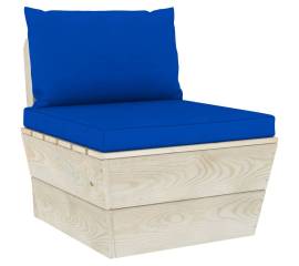 Perne pentru canapea din paleți, 2 buc., albastru, textil
