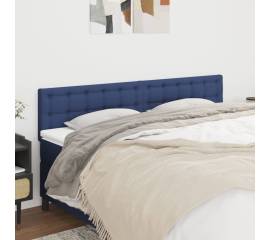 Tăblii de pat, 2 buc, albastru, 80x5x78/88 cm, textil