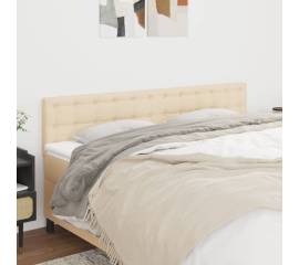Tăblii de pat, 2 buc, crem, 80x5x78/88 cm, textil