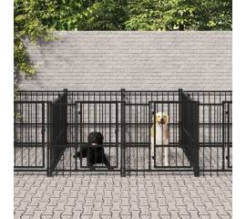 Padoc pentru câini de exterior, 11,26 m², oțel