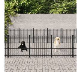 Padoc pentru câini de exterior, 26,35 m², oțel