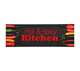 Covoraș bucătărie, imprimeu hot & spicy, 60x300 cm, lavabil