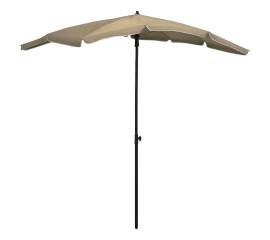 Umbrelă de grădină cu stâlp, gri taupe, 200x130 cm