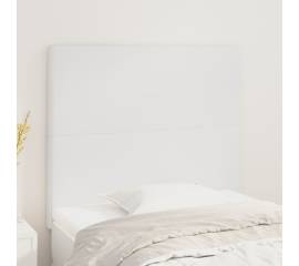 Tăblii de pat, 2 buc, alb, 100x5x78/88 cm, piele ecologică