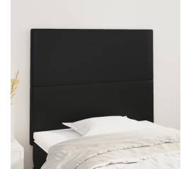 Tăblii de pat, 2 buc, negru, 90x5x78/88 cm, piele ecologică