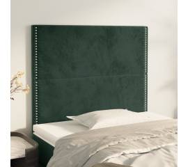 Tăblii de pat, 2 buc, verde închis, 100x5x78/88 cm, catifea