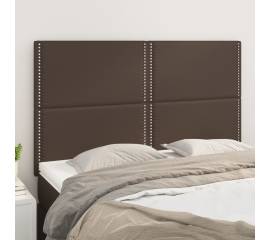 Tăblii de pat, 4 buc, maro, 72x5x78/88 cm, piele ecologică