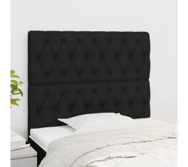 Tăblii de pat, 2 buc, negru, 100x7x78/88 cm, textil