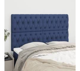 Tăblii de pat, 4 buc, albastru, 72x7x78/88 cm, textil