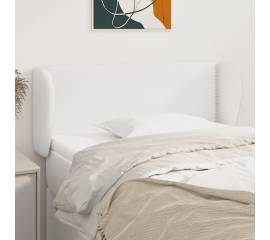 Tăblie de pat cu aripioare alb 83x23x78/88 cm piele ecologică
