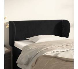Tăblie de pat cu aripioare negru 83x23x78/88 cm catifea