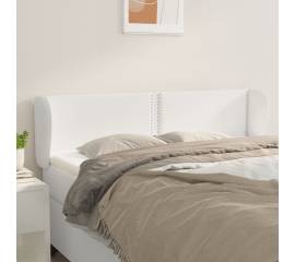 Tăblie de pat cu aripioare, alb, 147x23x78/88cm piele ecologică