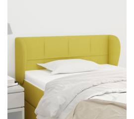 Tăblie de pat cu aripioare, verde, 103x23x78/88 cm textil