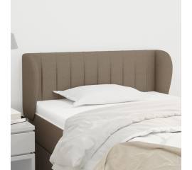 Tăblie de pat cu aripioare gri taupe 103x23x78/88 cm textil