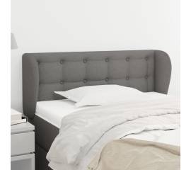Tăblie de pat cu aripioare gri închis 83x23x78/88 cm textil