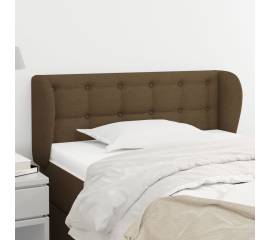 Tăblie de pat cu aripioare maro închis 83x23x78/88 cm textil
