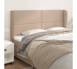 Tăblie pat cu aripioare cappuccino 163x23x118/128 cm piele eco