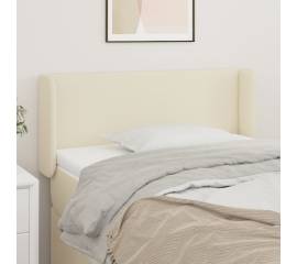 Tăblie de pat cu aripioare crem 103x16x78/88 cm piele ecologică