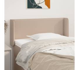 Tăblie pat cu aripioare cappuccino 83x16x78/88 cm piele eco