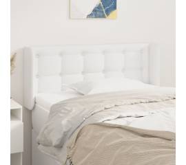 Tăblie de pat cu aripioare alb 83x16x78/88 cm piele ecologică