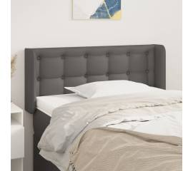 Tăblie de pat cu aripioare gri 83x16x78/88 cm piele ecologică