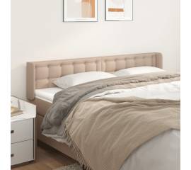 Tăblie pat cu aripioare cappuccino 163x16x78/88 cm piele eco