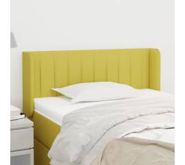 Tăblie de pat cu aripioare verde 93x16x78/88 cm textil
