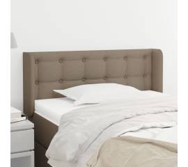 Tăblie de pat cu aripioare gri taupe 83x16x78/88 cm textil