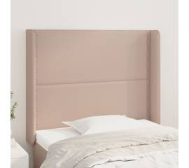 Tăblie pat cu aripioare cappuccino 103x16x118/128 cm piele eco