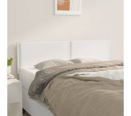 Tăblii de pat, 2 buc., alb, 72x5x78/88 cm, piele ecologică