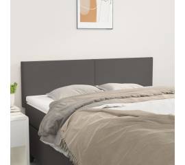 Tăblii de pat, 2 buc., gri, 72x5x78/88 cm, piele ecologică