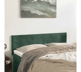 Tăblii de pat, 2 buc., verde închis, 72x5x78/88 cm, catifea