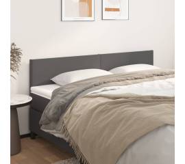 Tăblii de pat, 2 buc, gri, 100x5x78/88 cm, piele ecologică
