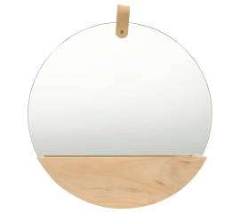 Oglindă de perete, 35 cm, lemn masiv de pin