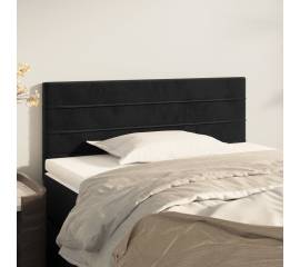 Tăblie de pat, negru, 90x5x78/88 cm, catifea