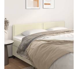 Tăblii de pat, 2 buc., crem, 80x5x78/88 cm, piele ecologică