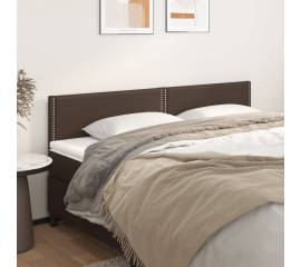 Tăblii de pat, 2 buc, maro, 90x5x78/88 cm, piele ecologică