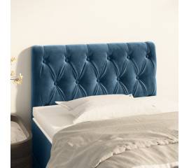 Tăblie de pat, albastru închis, 80x7x78/88 cm, catifea