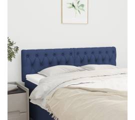 Tăblii de pat, 2 buc, albastru, 80x7x78/88 cm, textil