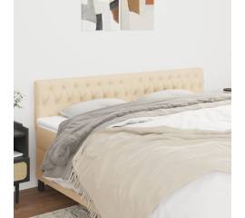 Tăblii de pat, 2 buc, crem, 90x7x78/88 cm, textil