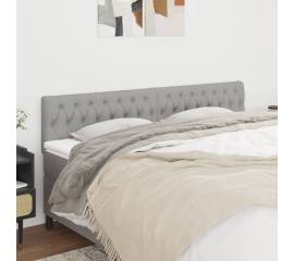 Tăblii de pat, 2 buc, gri deschis, 90x7x78/88 cm, textil