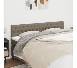 Tăblii de pat, 2 buc, gri taupe, 90x7x78/88 cm, textil
