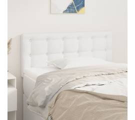 Tăblie de pat, alb, 90x5x78/88 cm, piele ecologică