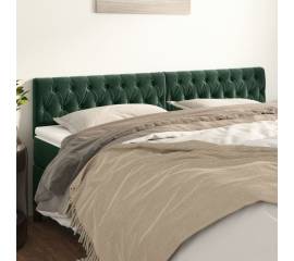 Tăblii de pat, 2 buc, verde închis, 100x7x78/88 cm, catifea