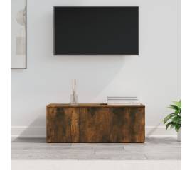 Comodă tv, stejar fumuriu, 80x34x30 cm, lemn prelucrat