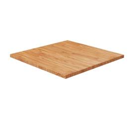 Blat masă pătrat maro deschis 70x70x2,5 cm lemn stejar tratat