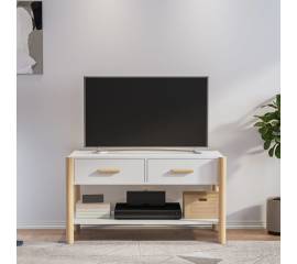 Comodă tv, alb, 82x38x45 cm, lemn prelucrat